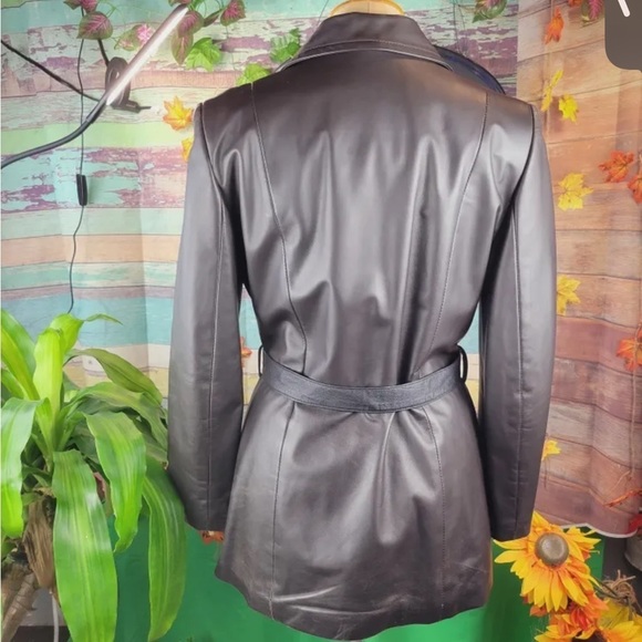 MIX MIX Leather Vintage Belted jacket - Picture 2 of 8